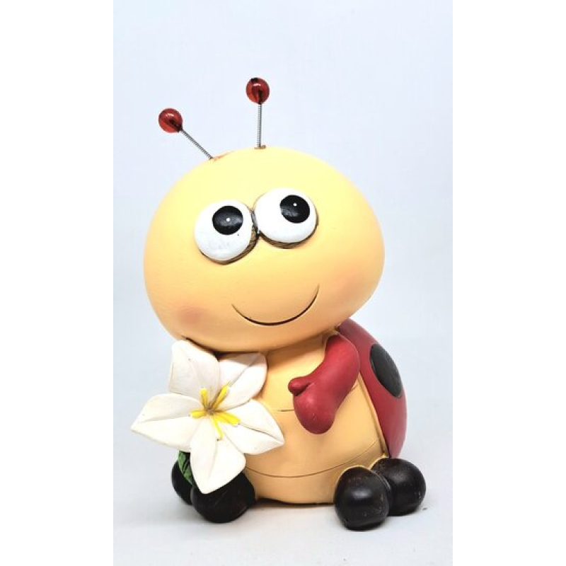 spaarpot lieveheersbeestje bloem