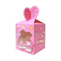 doosje met venster blauw of roze