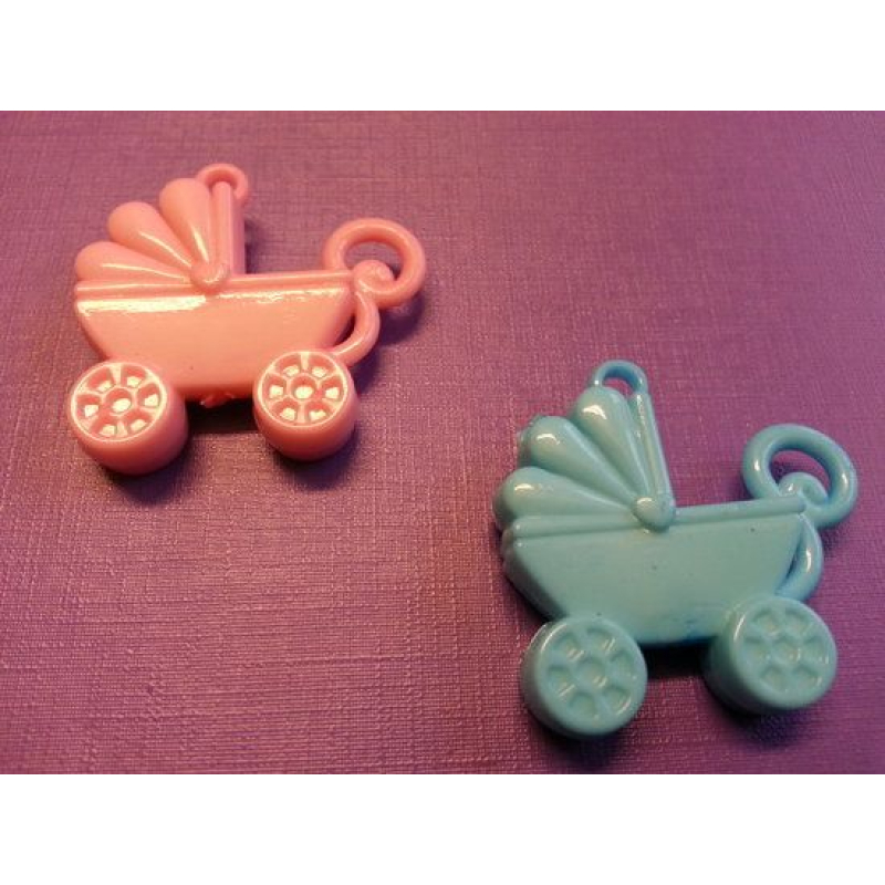 5 stuks bedel kinderwagen roze of blauw