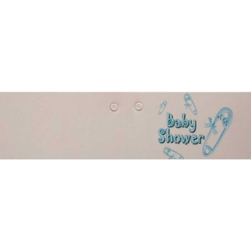 10x kaartje babyshower speld blauw of roze