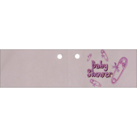 10x kaartje babyshower speld blauw of roze