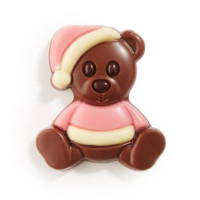 8x chocolade knuffelbeer roze of blauw 100gram