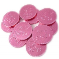 20 chocolade muntjes jongen of meisje