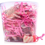 Babyvoet lolly in ton 50 stuks roze 