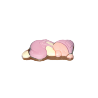 8x chocolade baby's roze of blauw (100gram)