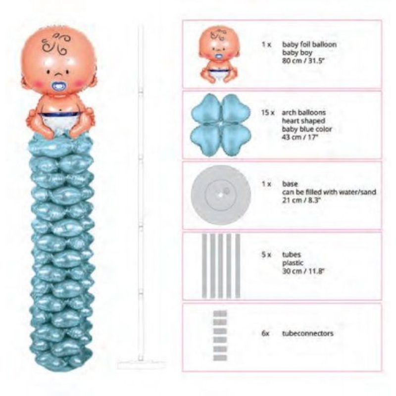 ballonnenstandaard babyboy of babygirl 