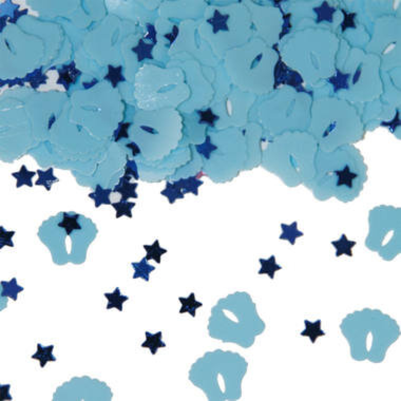 confetti voetjes roze of blauw