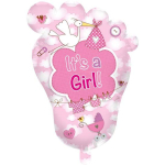 folieballon Voet roze of blauw