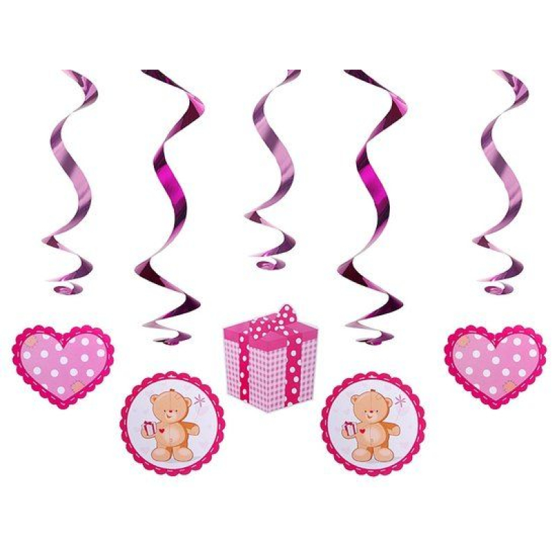swirl beren roze of blauw 5 stuks