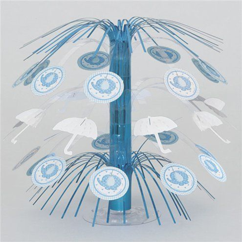 tafeldecoratie cascade babyshower blauw