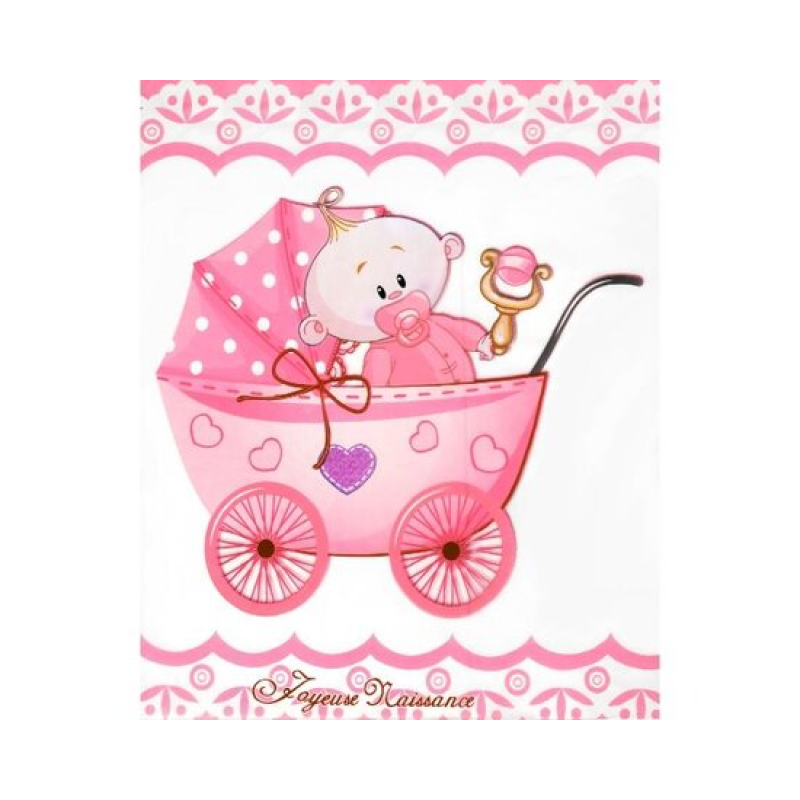 Tafelkleed baby roze of blauw