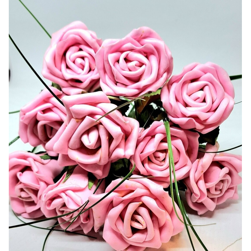 bloemtros 10 bloemen in zalm of roze