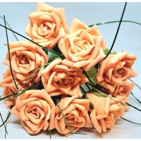 bloemtros 10 bloemen in zalm of roze