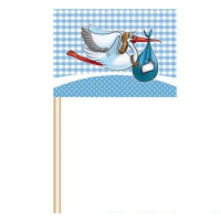 coctailprikkers ooievaar roze of blauw