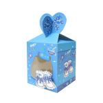 doosje met venster blauw of roze