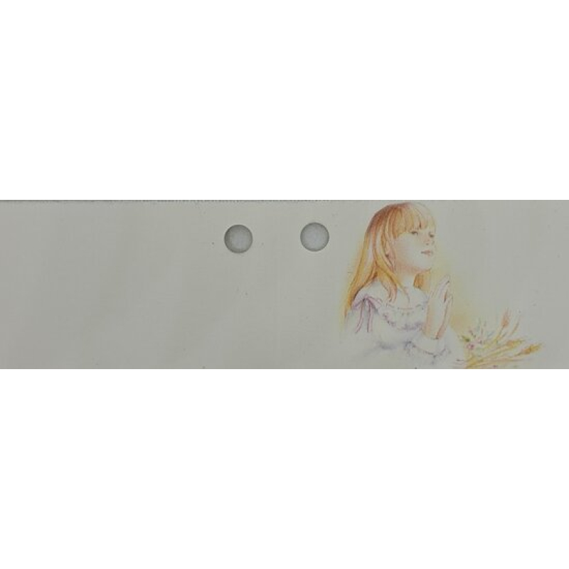 10x kaartje meisje blond biddend communie