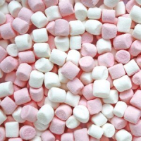 100 gram minispekjes blauw of roze
