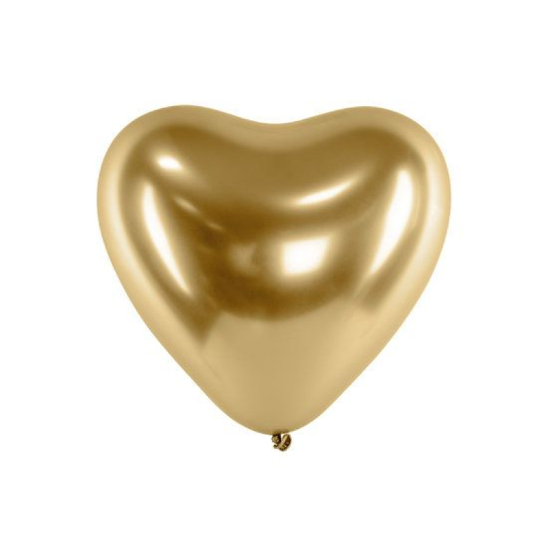 10x Hartballonnen chrome 27cm