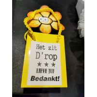 tasje met drop juffrouw of meester