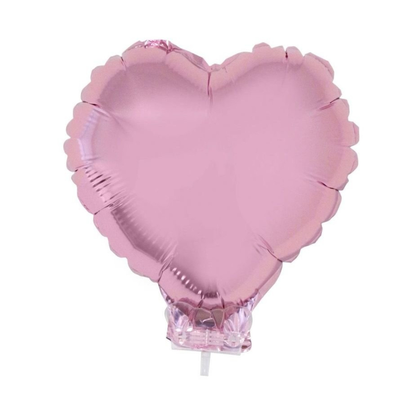 hartballon op stokje roze of blauw