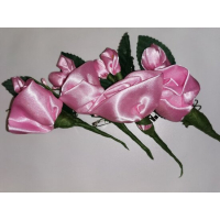 4 corsage satijn bloem