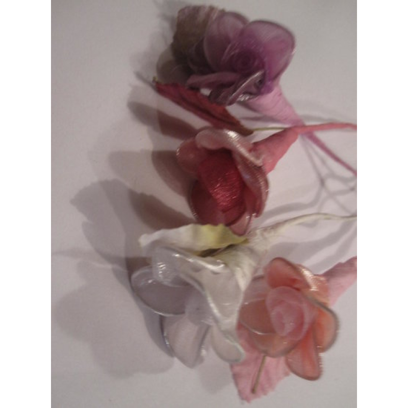 12 roosjes organza