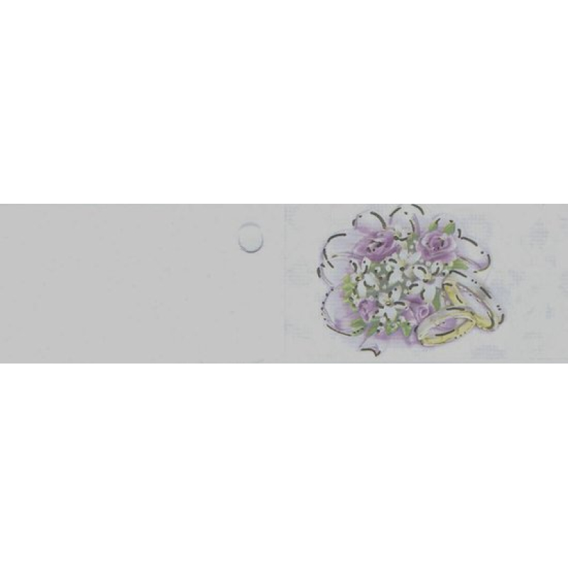 10x kaartje bloemen lila ringen