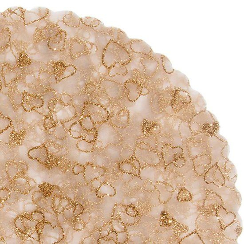 10x tule harten glitter