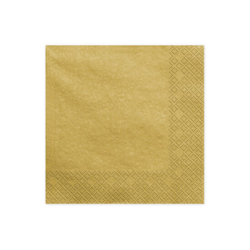 goudkleurige servetten metallic