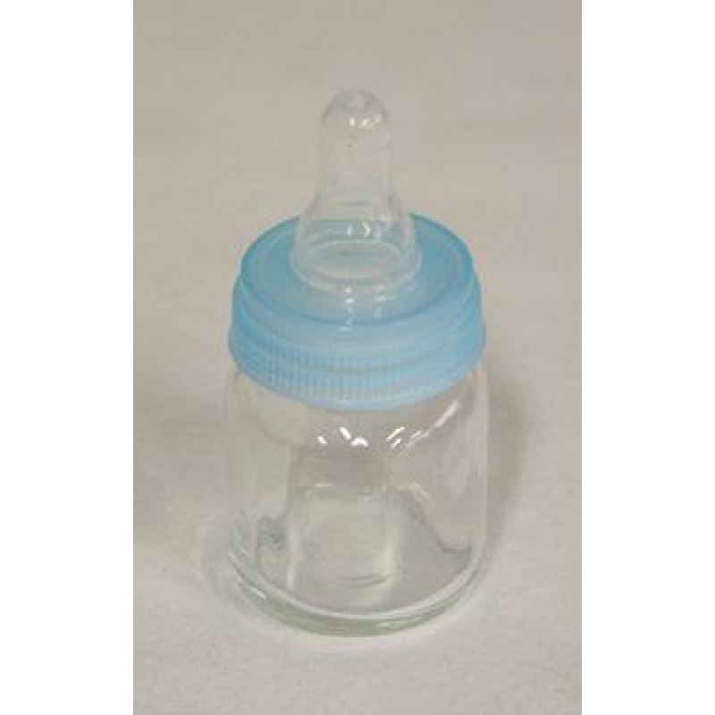gevuld papflesje mini glas bedankje blauw