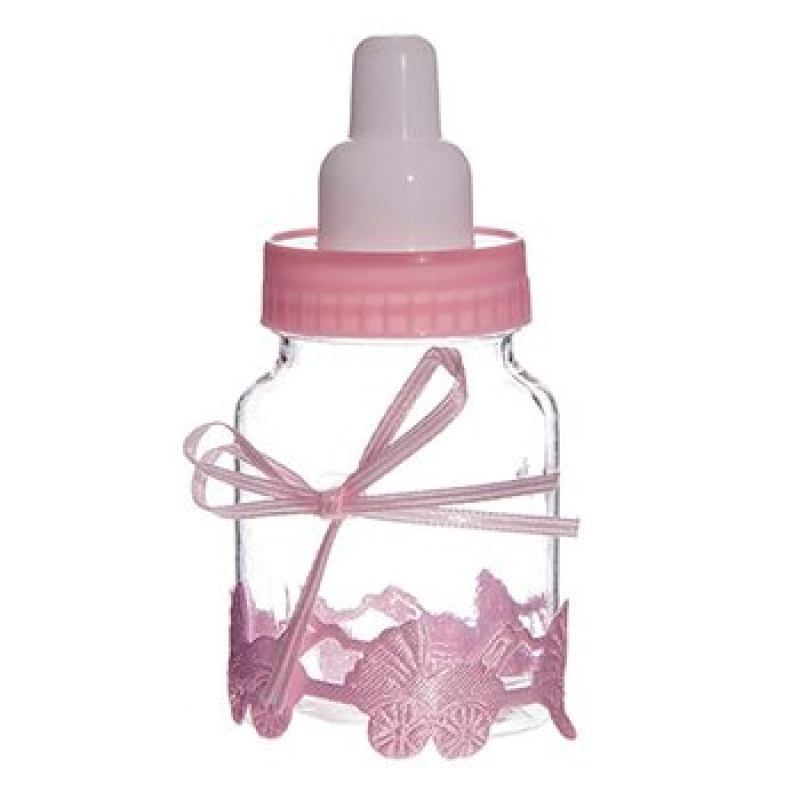 papflesje roze of blauw met decor