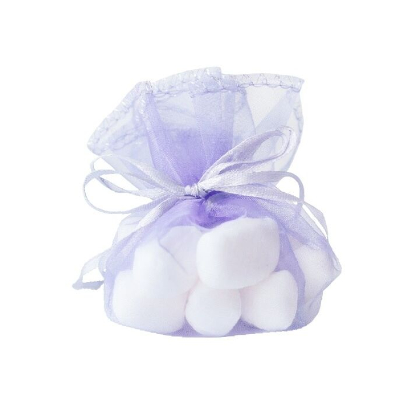 10x tule met lint en borduurrandje 35cm