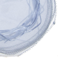 10x tule met lint en borduurrandje 26cm